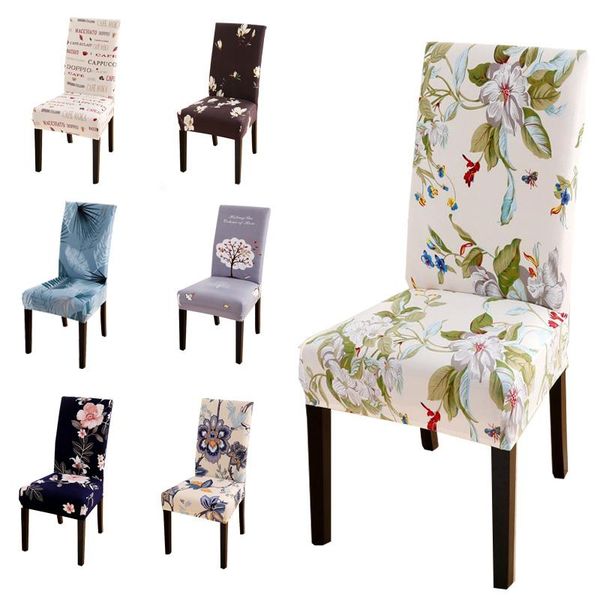 

chair covers elasticity rrinted polyester spandex cover for room living home restaurant banquet kitchen seat