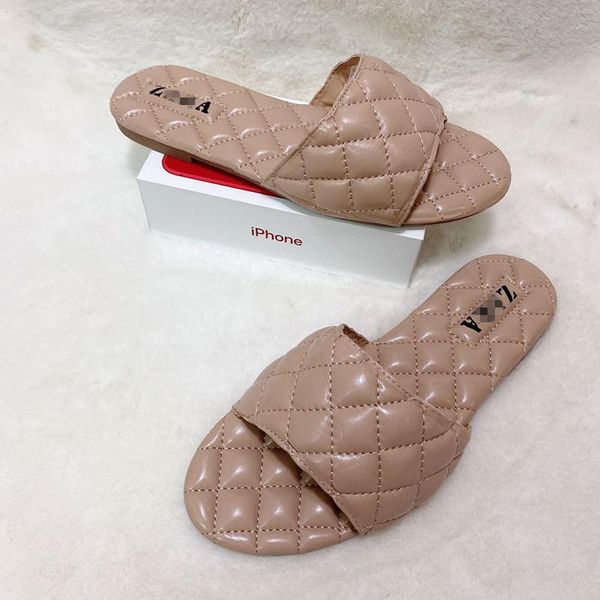 

slippers 2021 brand women square toe flat slides fashion embroider sandals casual beach flip flops massage outsole, Black