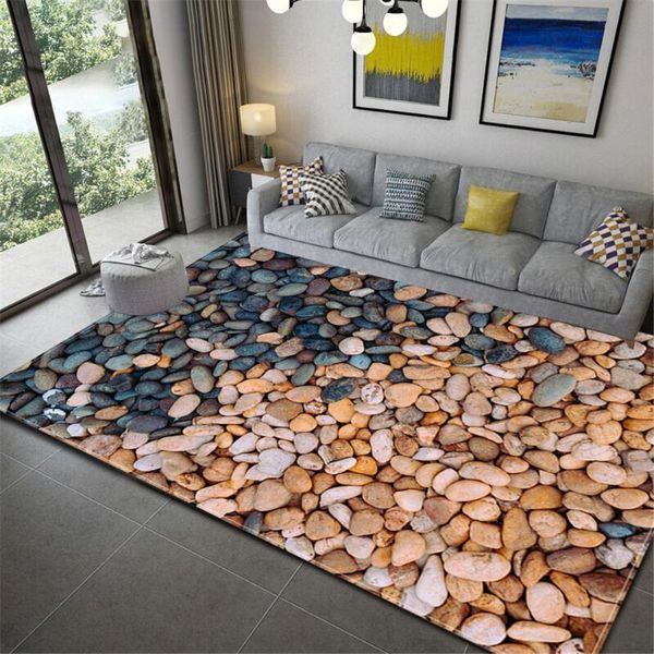 

carpets three-dimensional comfortable stone carpet printing soft large room door mat corridor non-slip kitchen floor ma