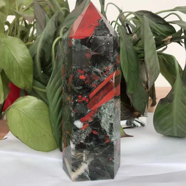 

decorative objects & figurines beautiful natural african blood stone pillar energy healing reiki ornaments