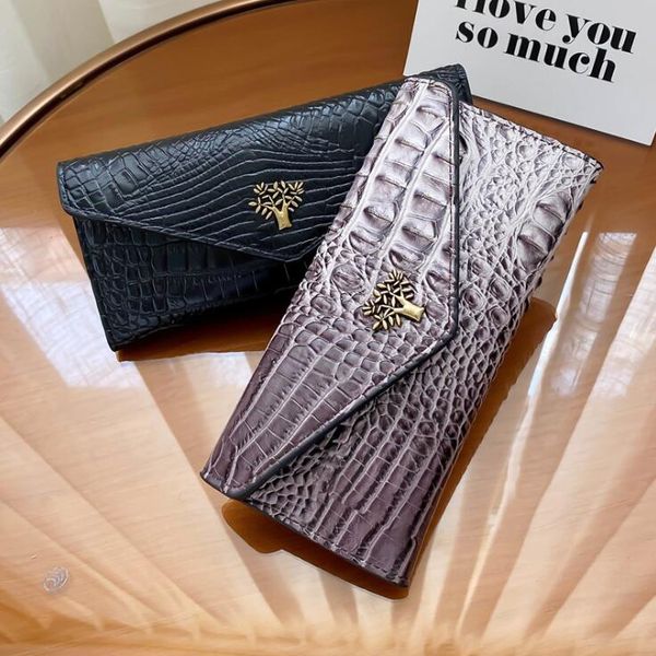 

wholesale brand women bag flip - stitch leather wallet retro multifunctional minimalist leathers long wallets fashion multi-card card bags, Red;black