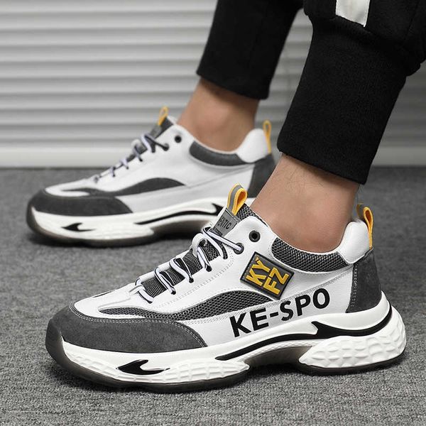 

2021 spring daddy sho breathable casual men's sports versatile leather running