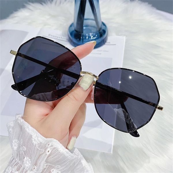 

outdoor eyewear trend uv 400 fashion for women & men oval sunglasses rimless gradient sun glasses shades