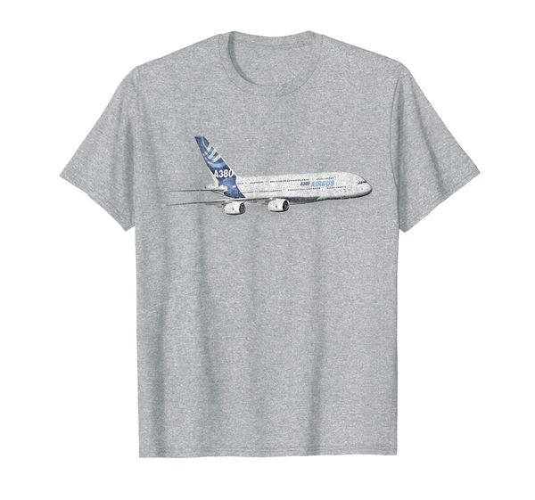 

airbus a380 jet airplane airline aviation pilot t-shirt gift, White;black