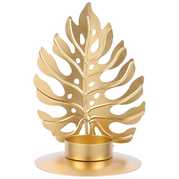 

candles creative leaf shape candle holder iron stick deskcandlestick ornament