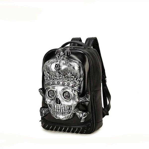 

fashion backpack personality skull large capacity travel bag