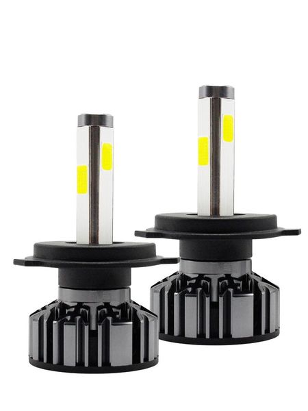 

car headlights 2pcs h4 dual light modified lights led x7 series cob chip 48w color temperature 6000k waterproof grade ip68