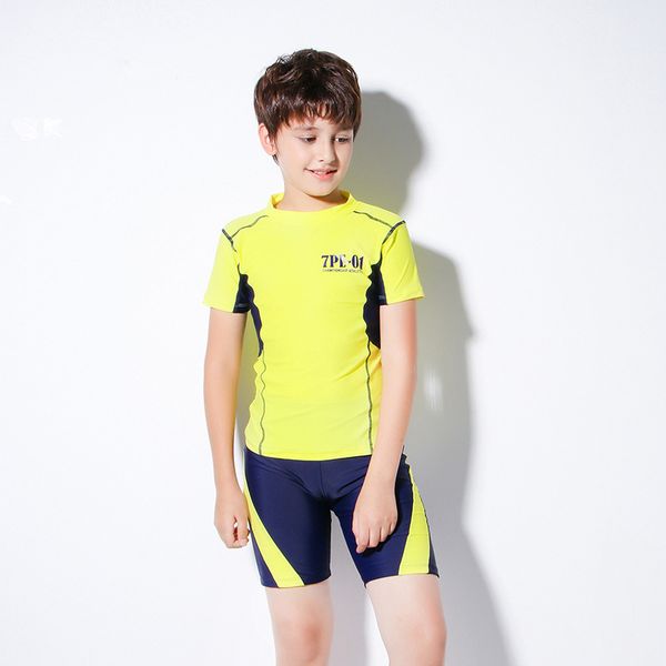 

new children's swimsuit men's large suit split 2020, White;black