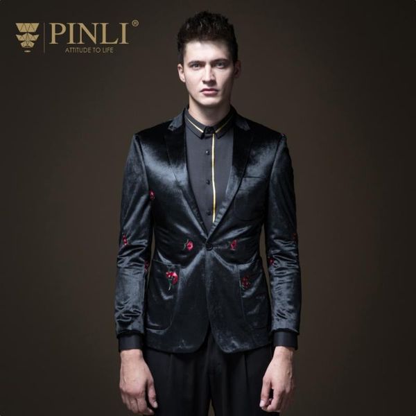 

men's suits & blazers blazer masculino men stage costumes for singers pinli pin li autumn suit, slim embroidered suit jacket b183606612, White;black