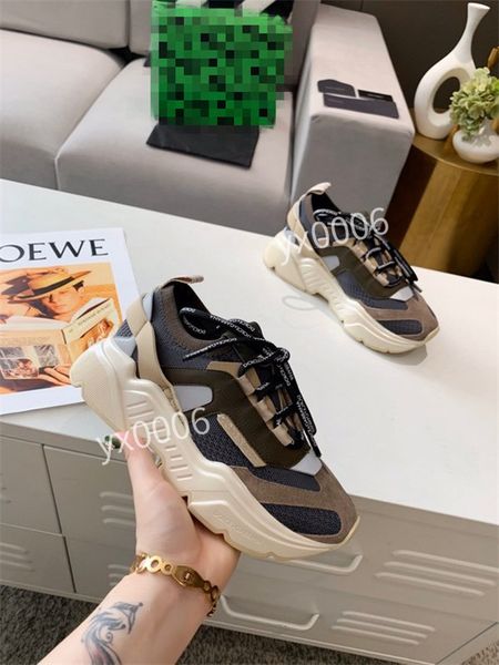 

2022 new low casual shoes rhyton sneaker 35-46 designer plaid pattern platform classic suede leather sports skateboarding shoes men women sn, Red;white