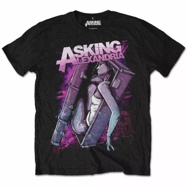 

asking alexandria coffin girl official t-shirt men unisex, White;black