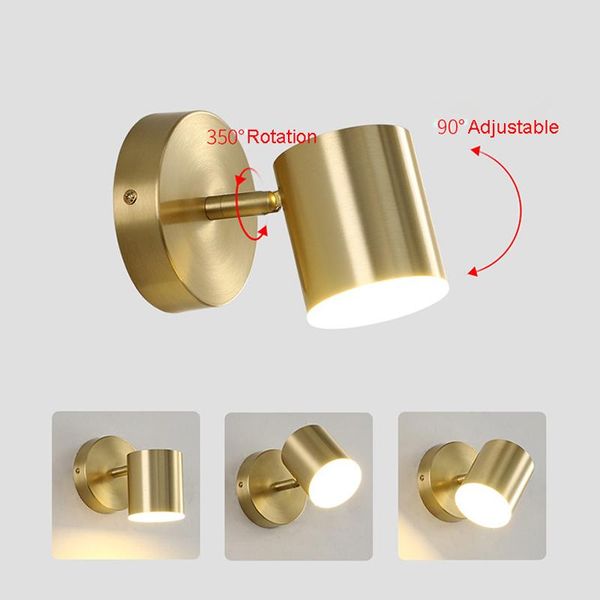 

nordic study wall lamp led decor night lights golden aisle reading for home bedroom bedside light background sconce