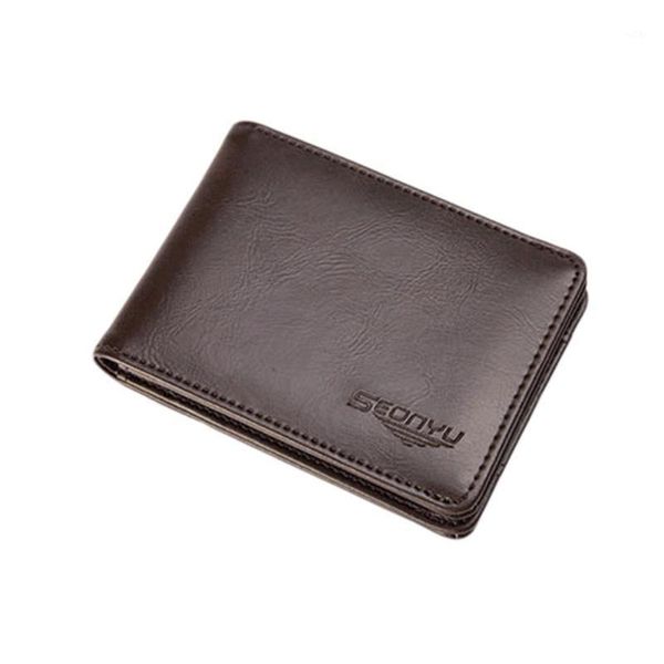 

wallets men's pigskin genuine leather bifold wallet short purs credit id card holder1, Red;black