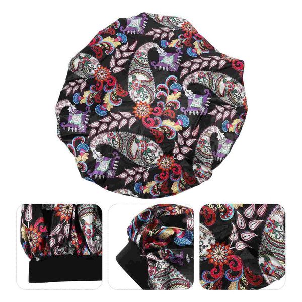 

shower caps sleeping hat ethnic printed hair cover bonnet protector stay all night