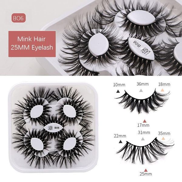 

9pairs 25mm mink hair full strip false eyelashes fluffy long thick natural volume lashes handmade eyes makeup extension tools1