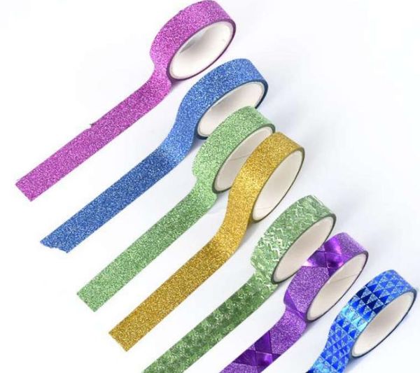 2021 neue 5M DIY Selbstklebende Glitter Papier Band Aufkleber Hochzeit Geburtstag Festival Dekoration Home Decor kostenlos