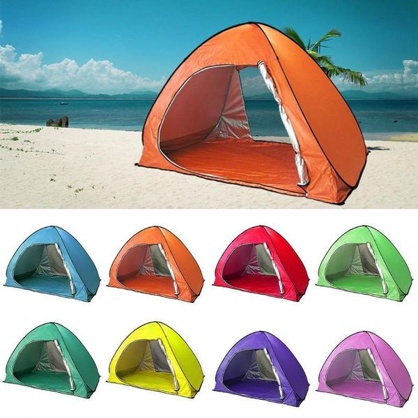 

beach tent durable portable camping multifunctional fully automatic waterproof windproof rope sunscreen 2 people tents and shelters
