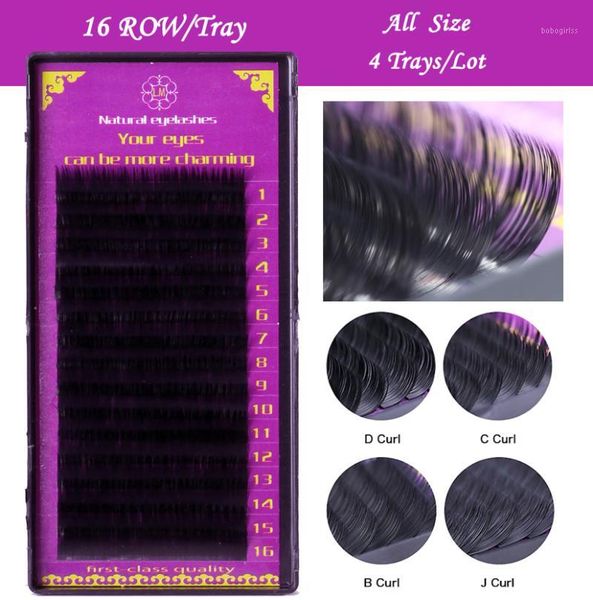 

false eyelashes wholesale- 0.07-0.25 4 cases j b c d curl 3d volume individual mink extension, artificial fake eyelashes1
