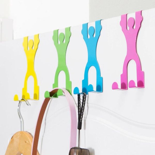 

robe hooks cute human shaped stainless steel door dual hanger hook hat coat holder