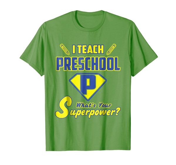 

2 sided superhero: i teach preschool what's your superpower, White;black