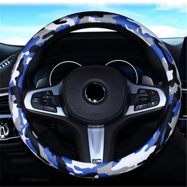 

steering wheel covers universal pu leather car auto cover with needles