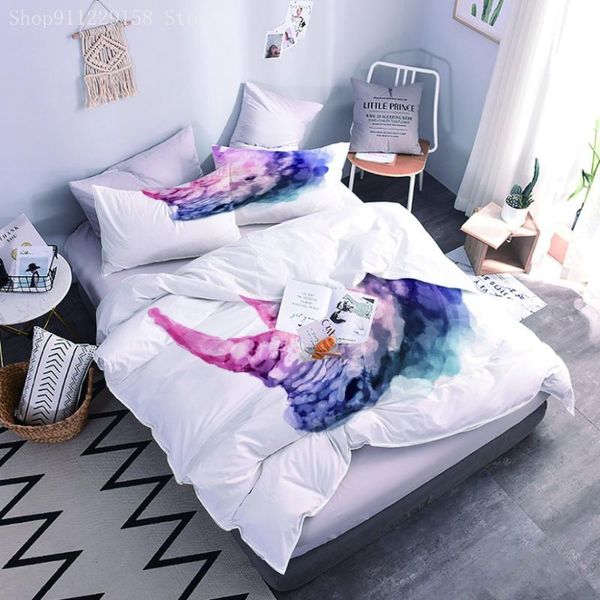 

bedding sets tie dye cartoon set animal duvet cover comfortable microfiber single  double size bedclothes home textiles