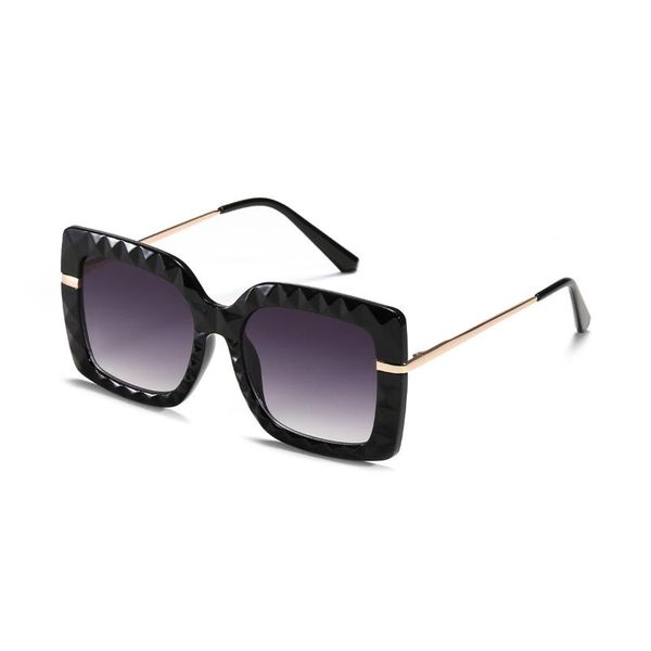 

sunglasses trend 2021 large frame square european and american wavy uv400, White;black