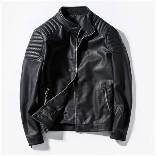 

men's jackets autumn winter biker leather jacket men fur coat motorcycle pu casual slim fit outwear male clothing outerwear coats, Black;brown