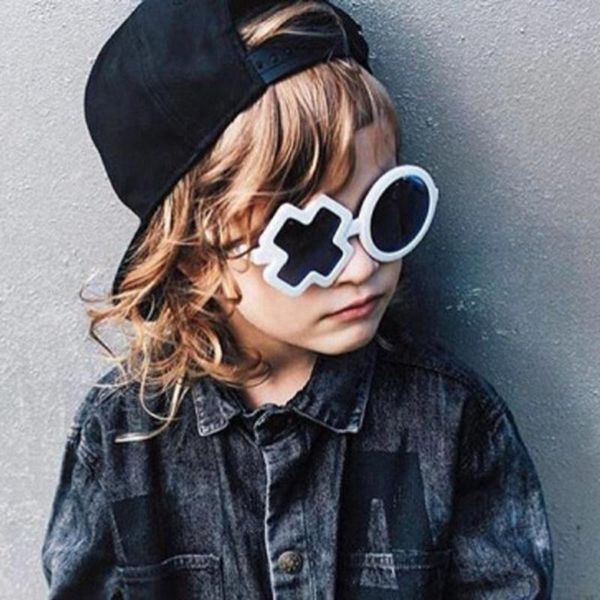 

sunglasses funny xo fashion oversize children girl boy 2021 est trendy multiple colors baby sun glasses street style gafas uv, Blue