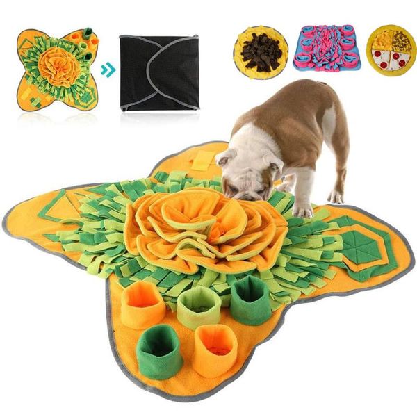 

kennels & pens snuffle mat pet dog feeding durable interactive cat feeder toys encourages natural foraging skills stress release