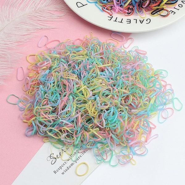 

hair accessories 1000pcs/pack fashion girls colorful small disposable rubber bands gum for ponytail holder elastic, Slivery;white