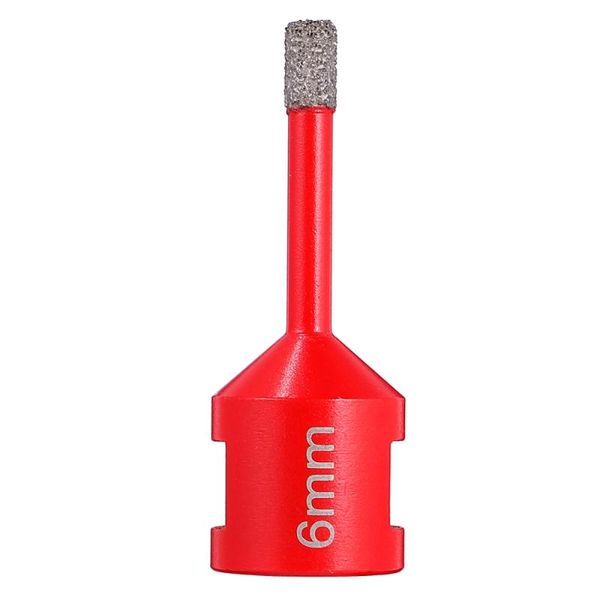 

6mm diamond hole opener sturdy drill bit professional braze porcelain glass ceramic dry cut for outdoor (red) cat costumes