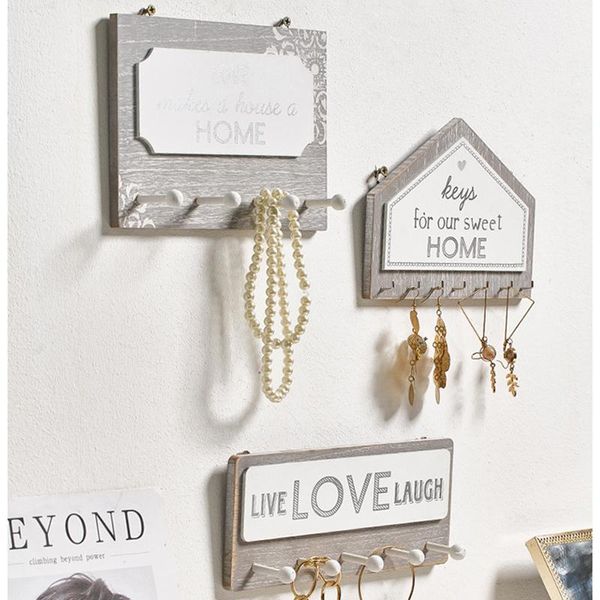 

hooks & rails wooden wall key hanger coat hook art sign home space saving bedroom door room decorative shelf li