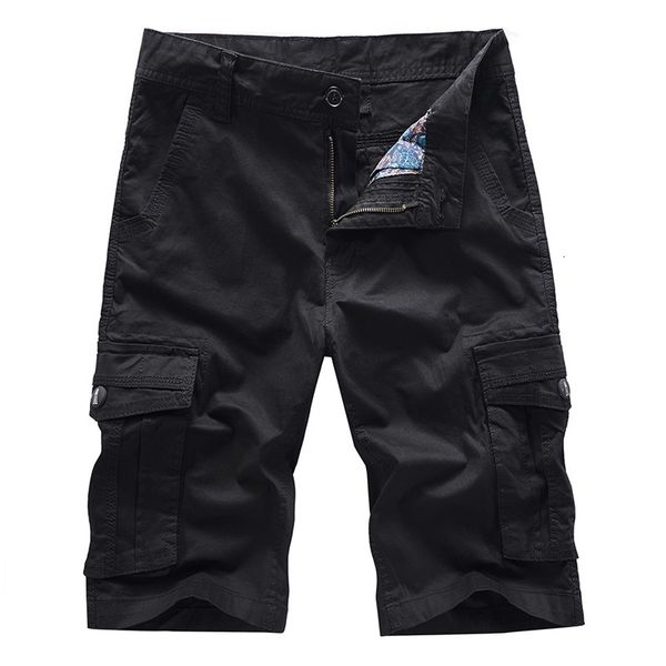 

men's pants cargo shorts men summer new casual loose tactical cotton large size 4xl oi6a, Black