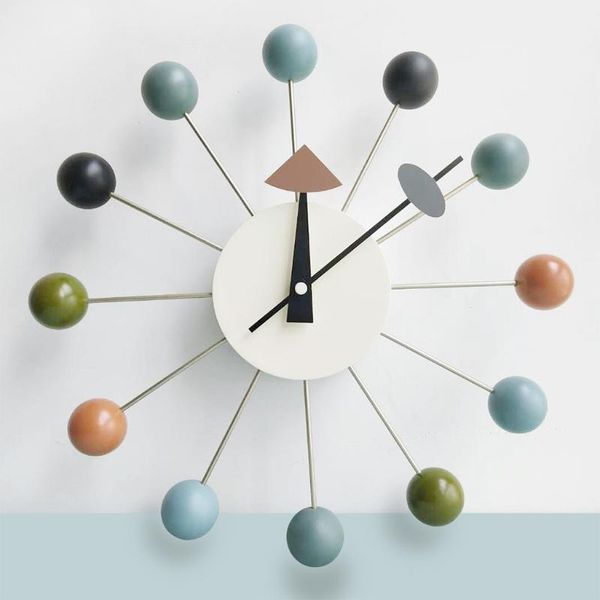 

wall clocks retro starburst ball clock decor home decoration watch creative simple design for bedroom