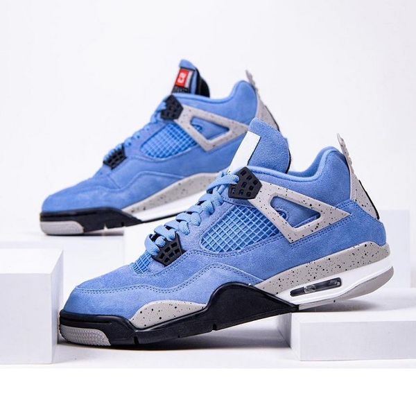 

university blue 4s mens basketball shoes cool high og unc ct8527-400 tech grey white black 4 men women trainers sports sneakers well matched