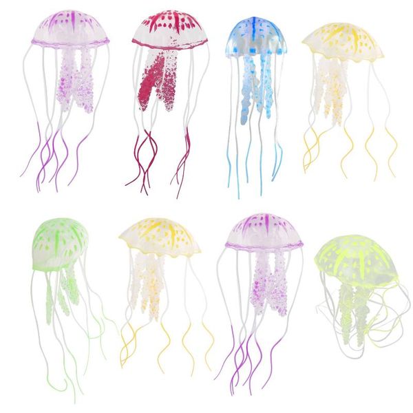

glowing effect aquarium artificial jellyfish ornament fish tank decoration decorations