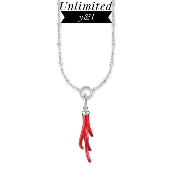 

pendant necklaces red coral link chain circle charm diy jewelry women men 925 sterling silver accessories gift 2021 arrivals