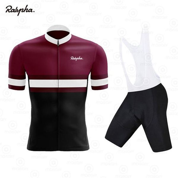 

racing sets 2021 ralvpha short-sleeved breathable cycling jersey men's mountain bike clothing professional team road sports uniform, Black;blue