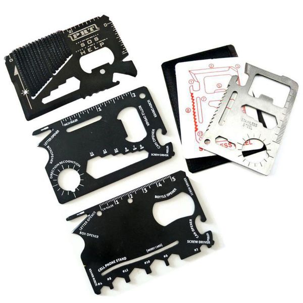 

professional hand tool sets 11 in 1 size wallet cutter blade stainless steel survival multitool utility for camping hiking dc120