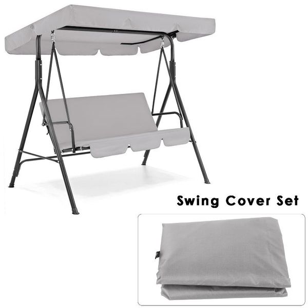 

shade garden courtyard waterproof outdoor swing canopy with seat cover fits for three-seat