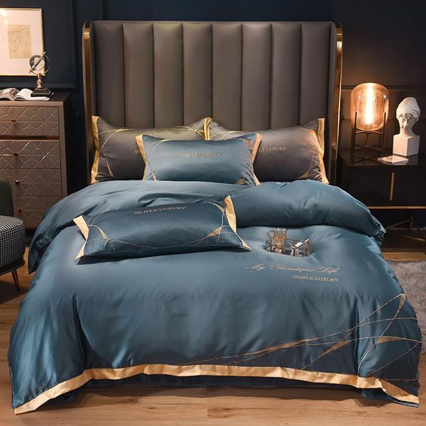

bedding sets michiko 2021 luxury washing silk embroidery 4-piece set