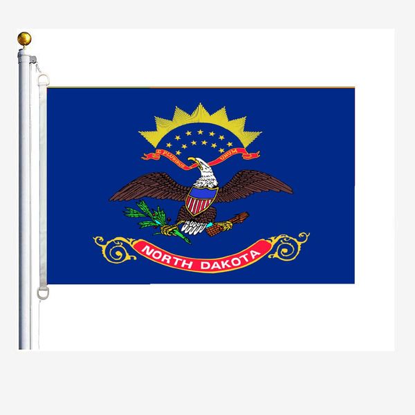 

north dakota, north dakota flags 90 x 150 cm, 100 % polyester, digitaldruck