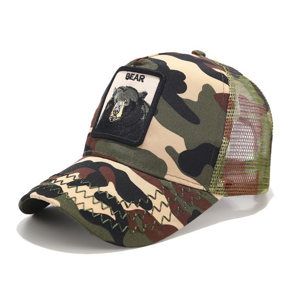 

new animal black bear baseball cap men's summer outdoor mesh cap women's street fashion couple hat, Blue;gray