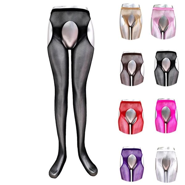 2021 Alta Qualidade Sexy Meias Mulheres Fishnet Aberto Arrancha Aberta Elástica Party Club Meias Panty Mangueira Nylon Plus Size Malha Meia Pantyhose 6 pcs