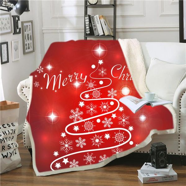 

blankets 3d christmas printed double lamb wool blanket warm winter boys and girls for children gift