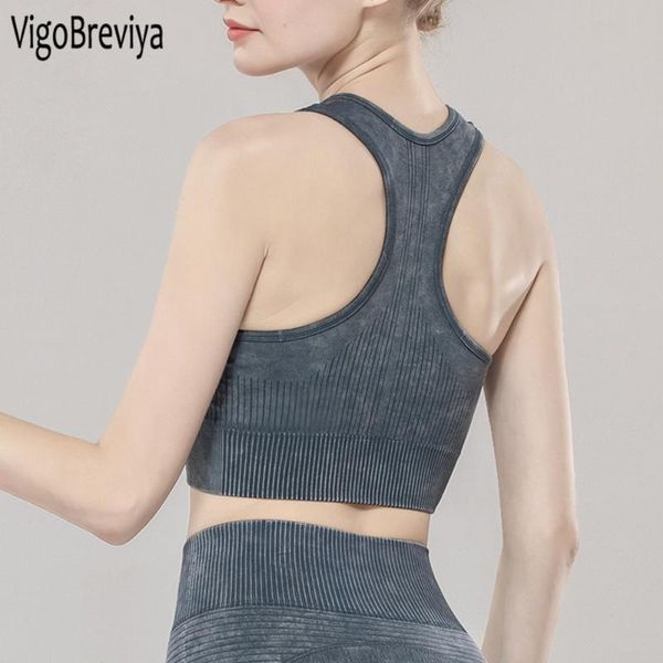 

gym clothing vigobreviya push up seamless sports bra women high impact workout yoga crop padded fitness running active wear brassiere, White;black