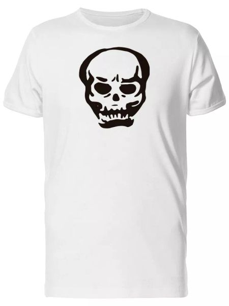 

Skull In Big Brush Style Men's Tee -Image by Shutterstock, White;black