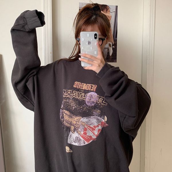 

sweatshirts york yank star fashion yankees star pullover crew neck sweater women's loose and versatile couple top, Black
