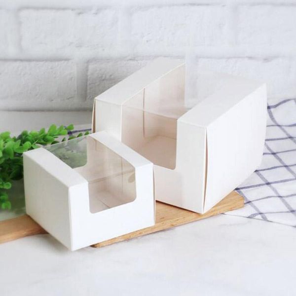 

gift wrap 20pcs square baking cake packaging box pastry mousse party white snack dessert small paper boxes